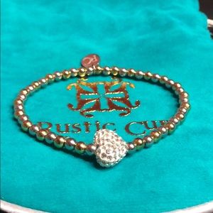 Rustic Cuff- Heart Ireland White Gold/Silver